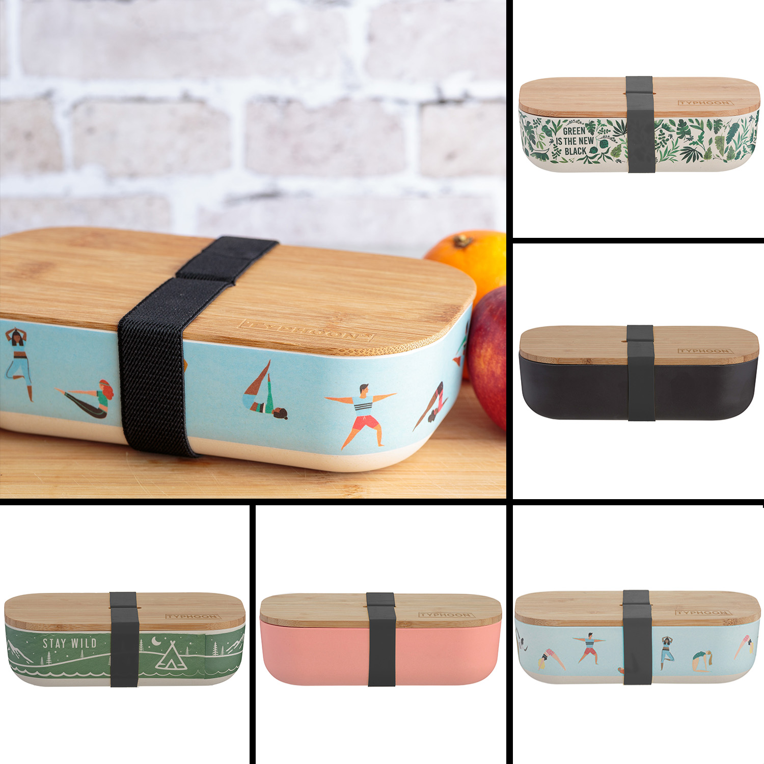 Typhoon Bamboo Sandwich Lunch Box Portable Bento Salad Food Storage
